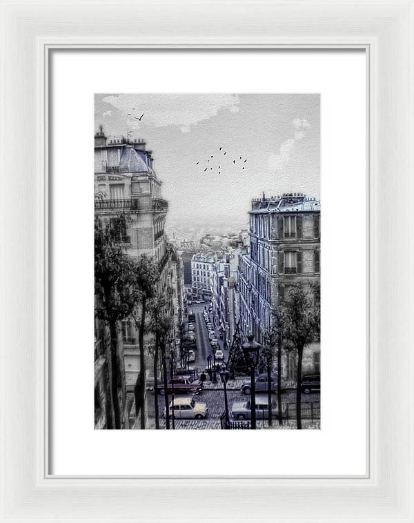 Paris Street From Above - Framed Print