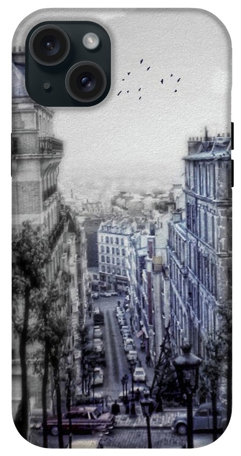 Paris Street From Above - Phone Case