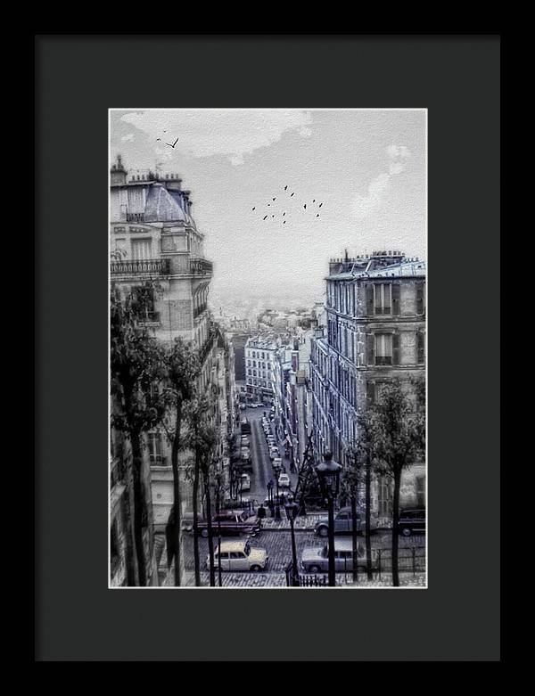 Paris Street From Above - Framed Print