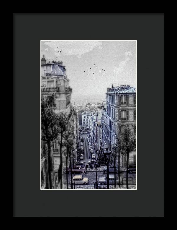 Paris Street From Above - Framed Print