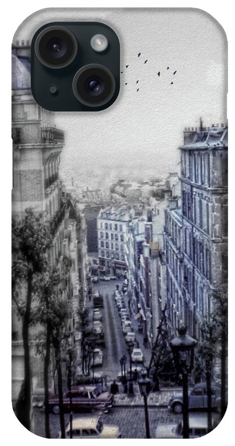 Paris Street From Above - Phone Case