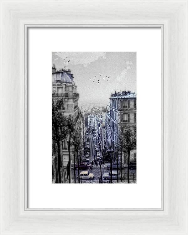 Paris Street From Above - Framed Print