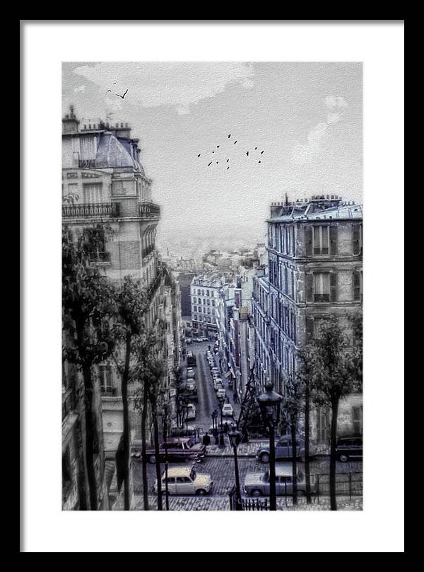 Paris Street From Above - Framed Print