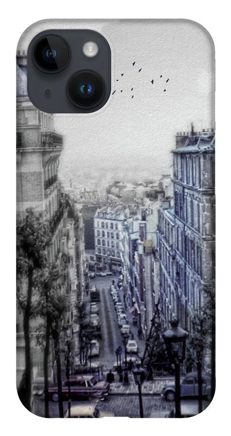 Paris Street From Above - Phone Case