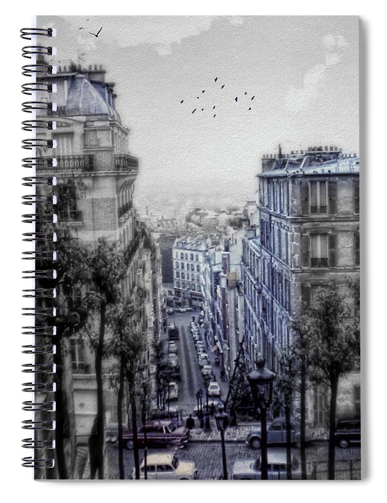 Paris Street From Above - Spiral Notebook