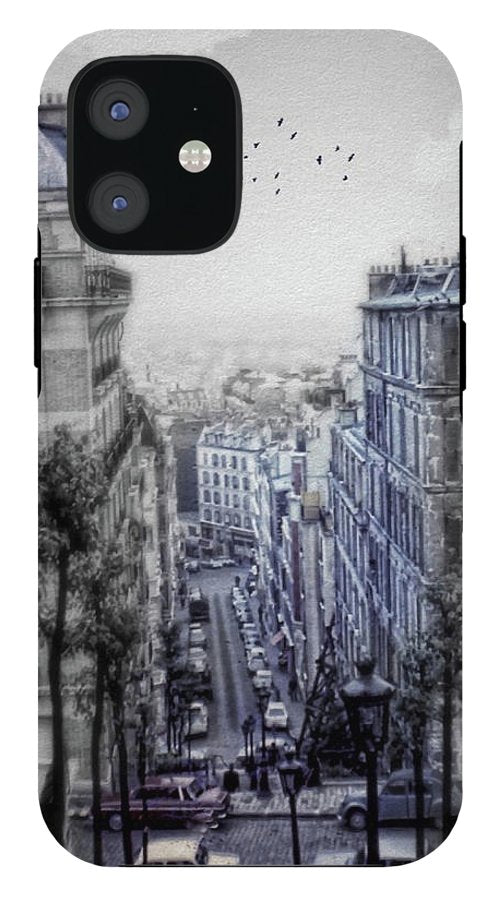 Paris Street From Above - Phone Case