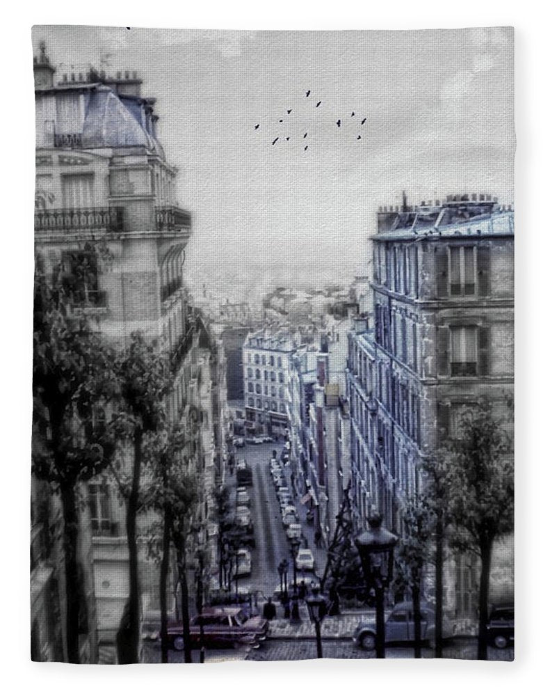Paris Street From Above - Blanket
