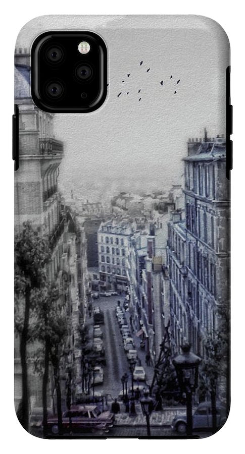 Paris Street From Above - Phone Case