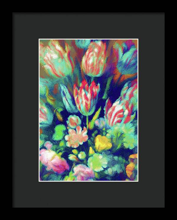 Pastel Tulips Detail - Framed Print