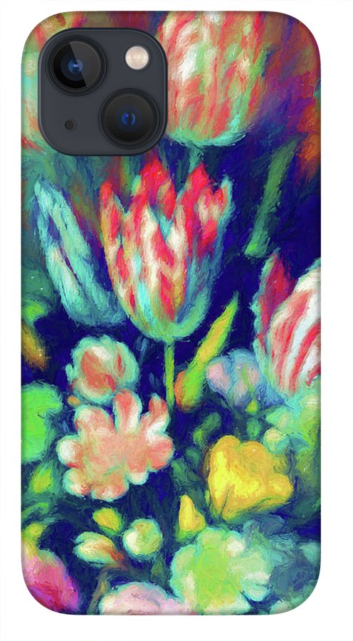 Pastel Tulips Detail - Phone Case