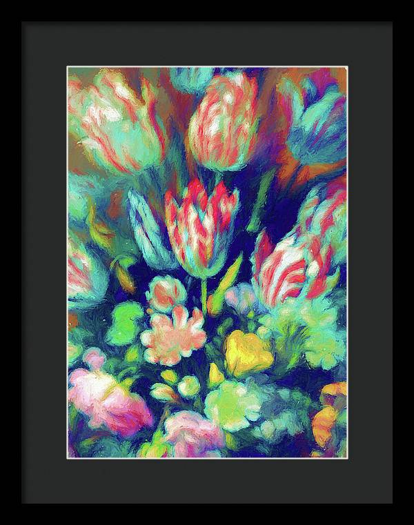 Pastel Tulips Detail - Framed Print