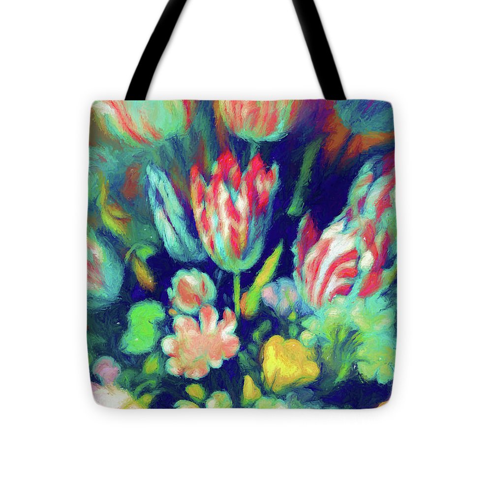 Pastel Tulips Detail - Tote Bag