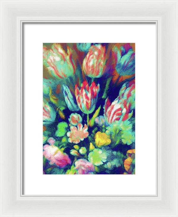 Pastel Tulips Detail - Framed Print