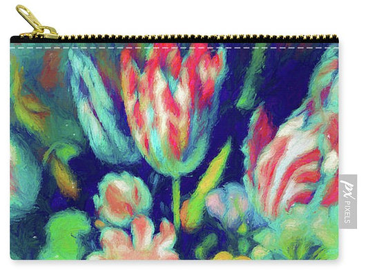 Pastel Tulips Detail - Carry-All Pouch