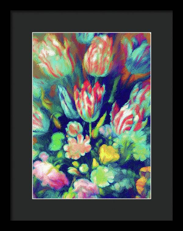 Pastel Tulips Detail - Framed Print