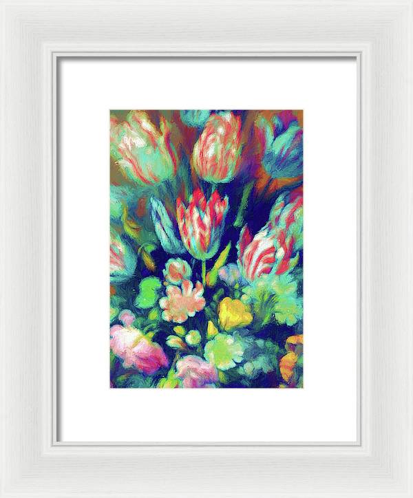 Pastel Tulips Detail - Framed Print