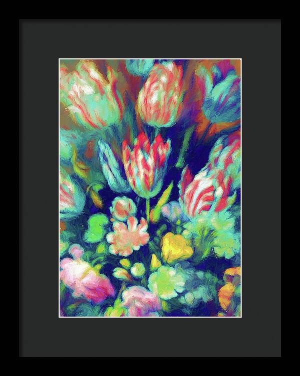 Pastel Tulips Detail - Framed Print