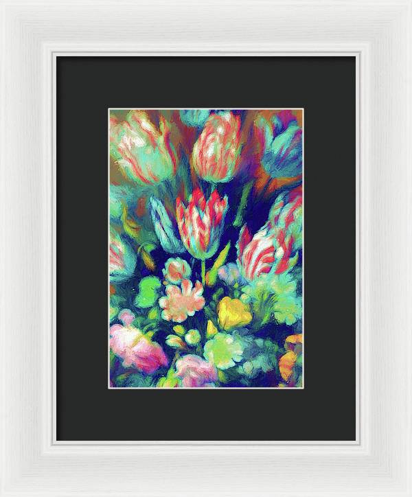 Pastel Tulips Detail - Framed Print