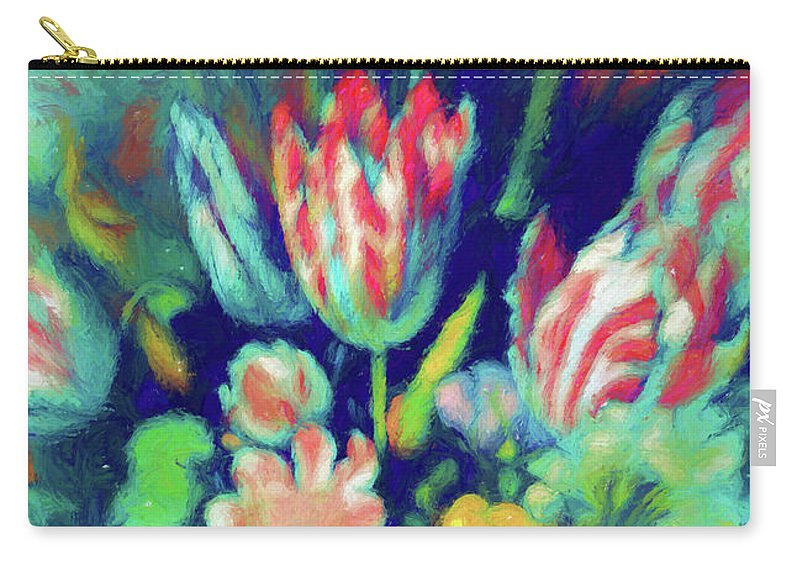 Pastel Tulips Detail - Carry-All Pouch