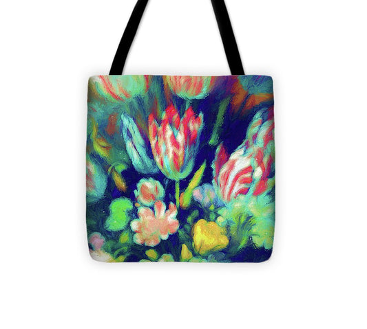 Pastel Tulips Detail - Tote Bag
