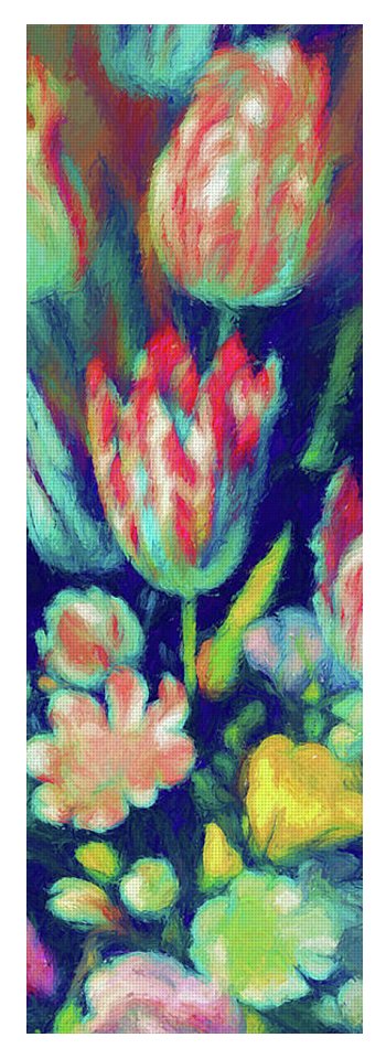 Pastel Tulips Detail - Yoga Mat