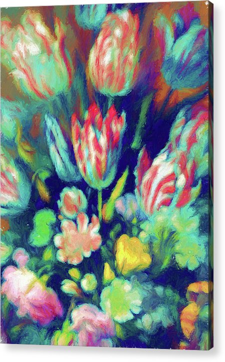 Pastel Tulips Detail - Acrylic Print