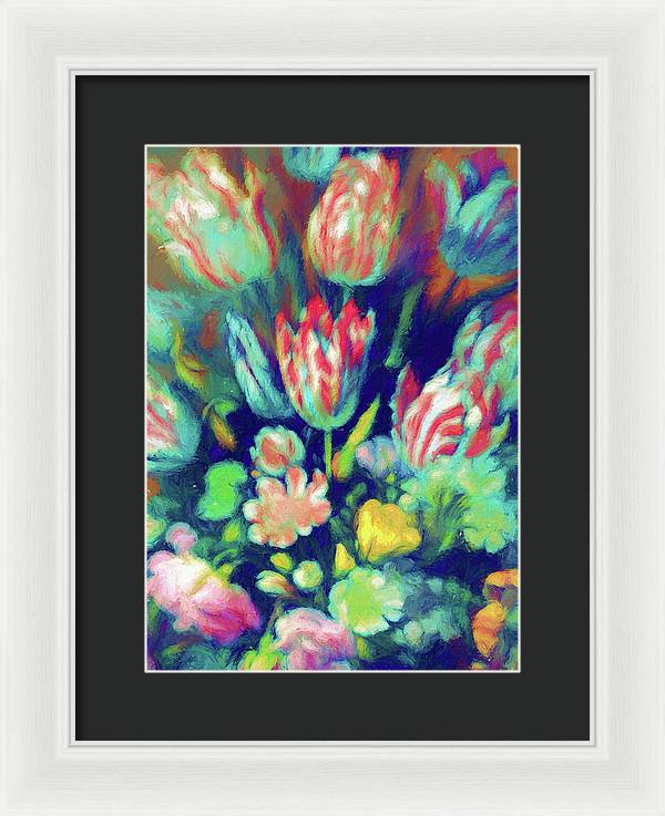 Pastel Tulips Detail - Framed Print