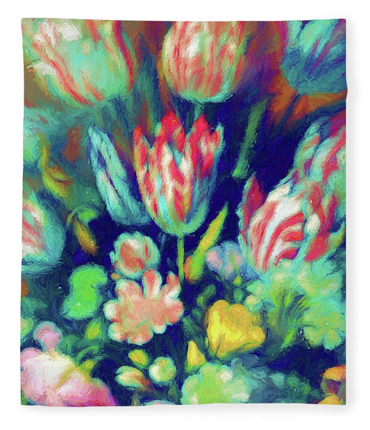 Pastel Tulips Detail - Blanket
