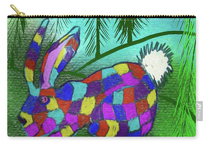 Patchwork Bunny - Carry-All Pouch