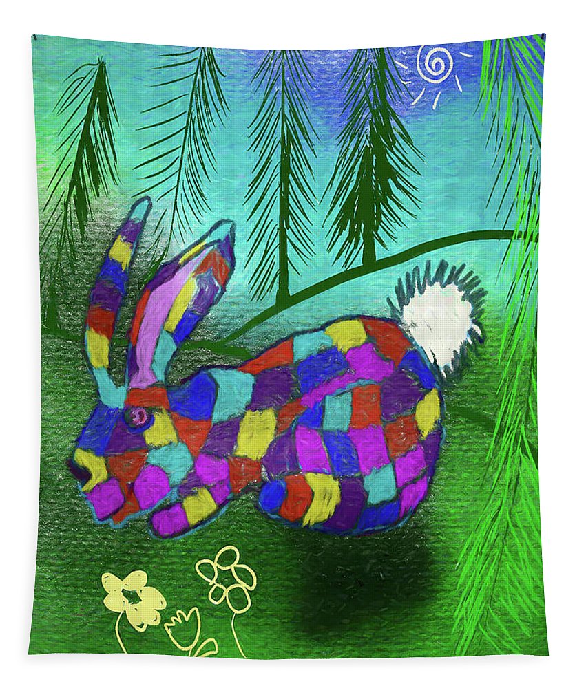 Patchwork Bunny - Tapestry