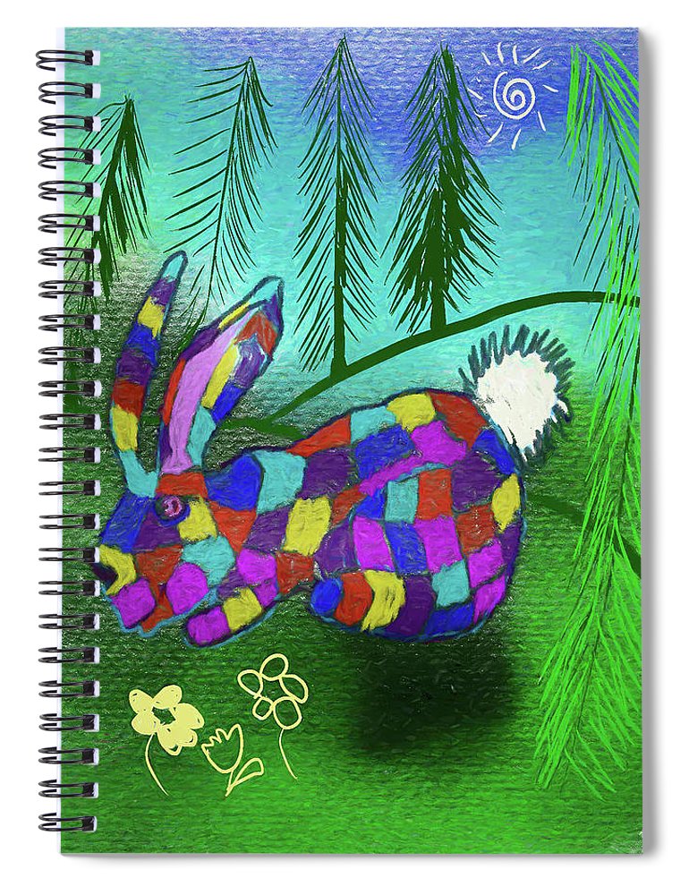 Patchwork Bunny - Spiral Notebook