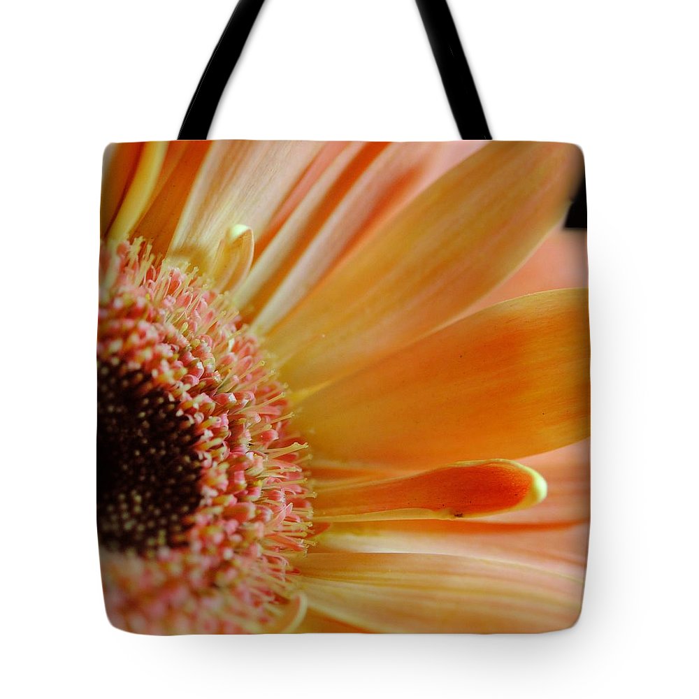 Peach Daisy Sideview - Tote Bag