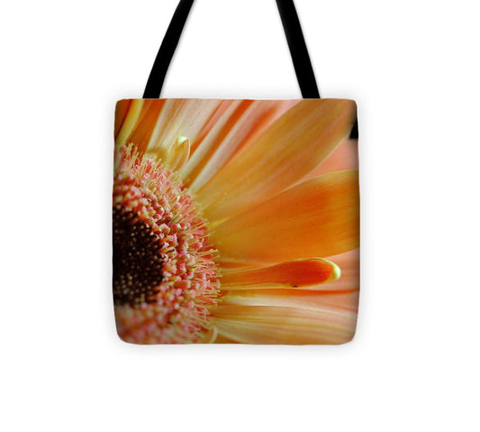 Peach Daisy Sideview - Tote Bag