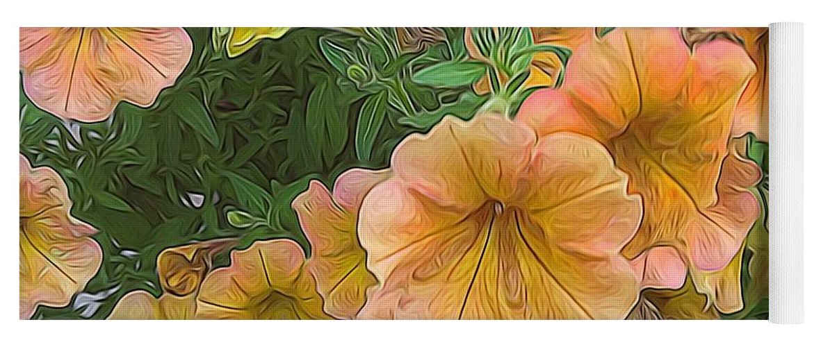 Peach Petunias - Yoga Mat