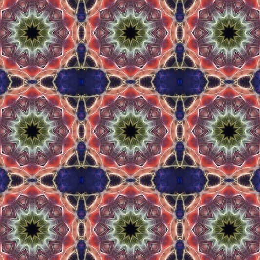 Peachy Yellow Kaleidoscope Digital Image Download