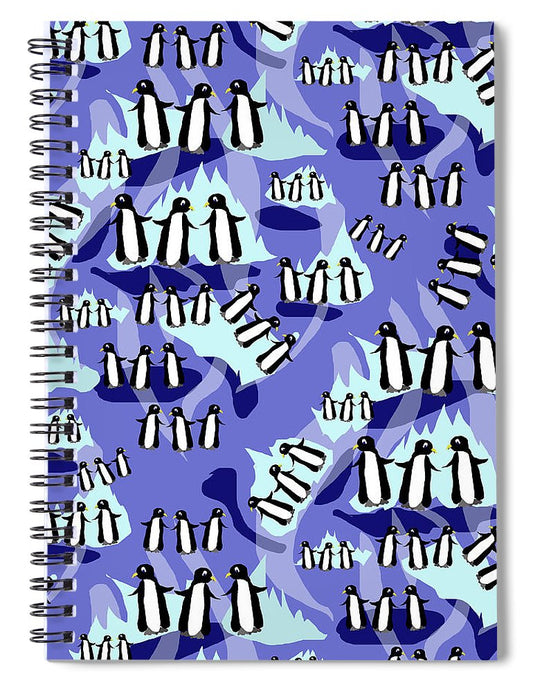 Penguins Pattern - Spiral Notebook