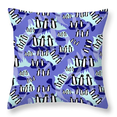 Penguins Pattern - Throw Pillow