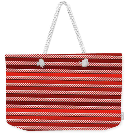 Peppermint Stripes - Weekender Tote Bag