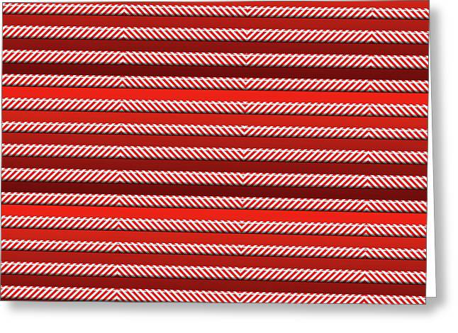 Peppermint Stripes - Greeting Card