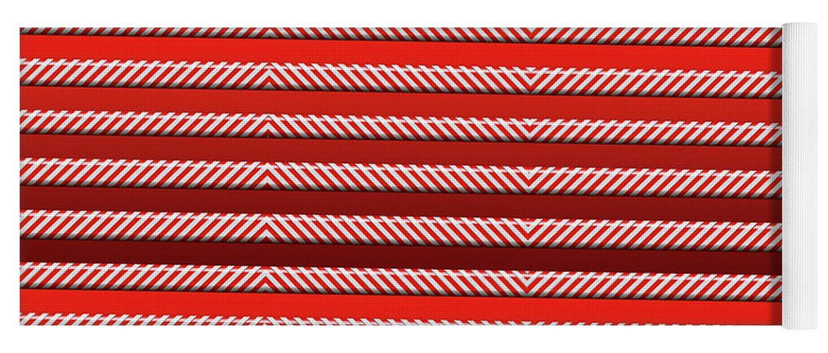 Peppermint Stripes - Yoga Mat