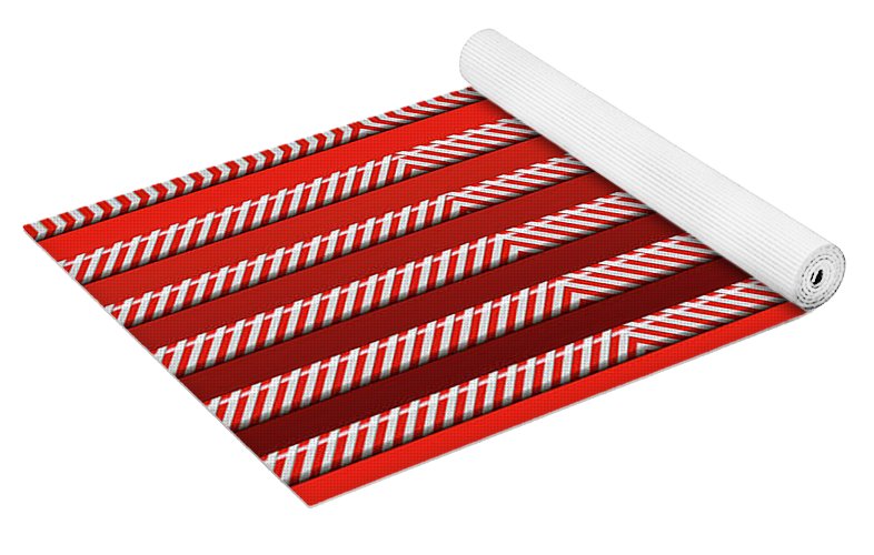 Peppermint Stripes - Yoga Mat