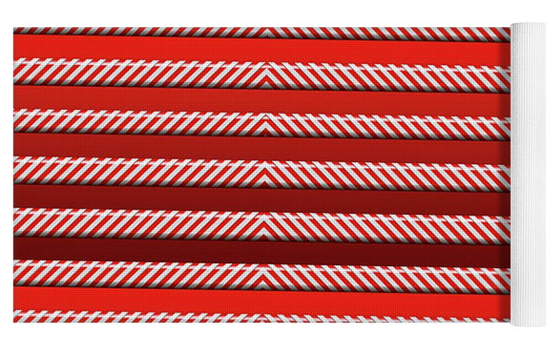 Peppermint Stripes - Yoga Mat