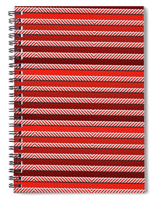 Peppermint Stripes - Spiral Notebook