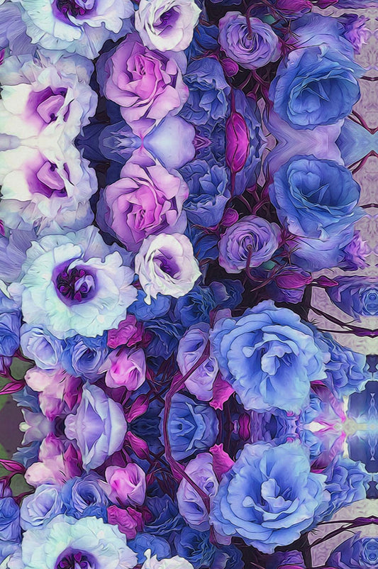 Periwinkle Flower Kaleidoscope Digital Image Download