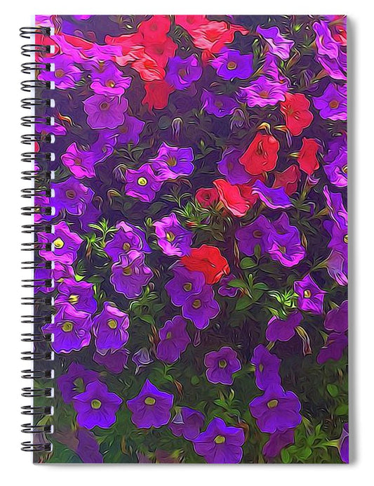 Pile Of Petunias - Spiral Notebook