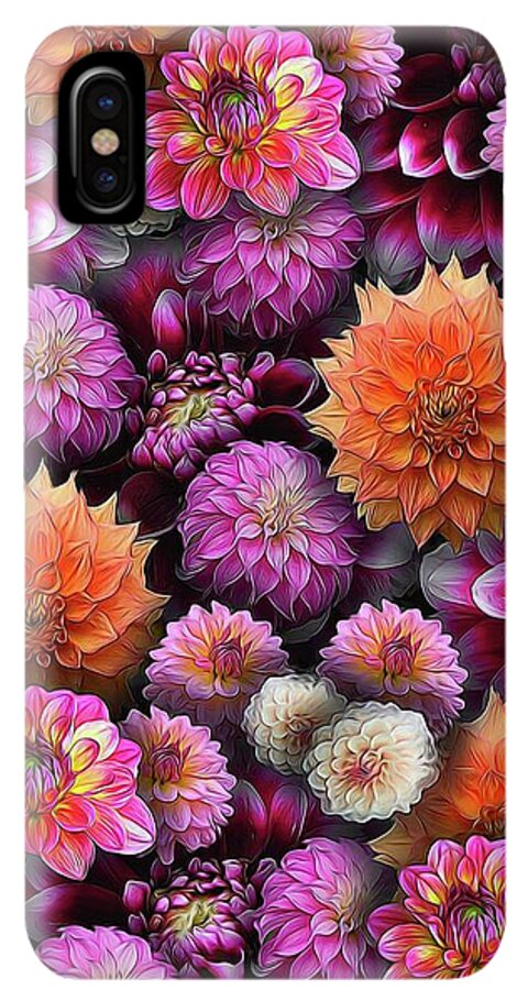 Pink and Orange Dahlias Collage - Phone Case