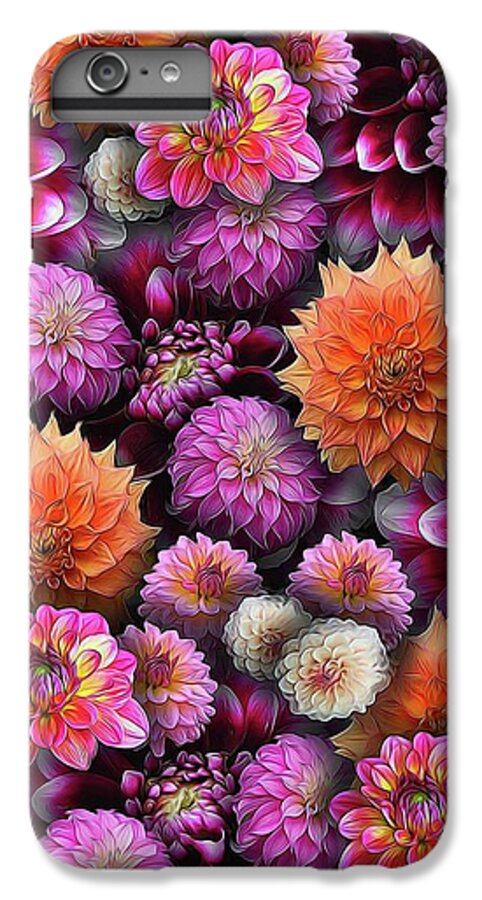 Pink and Orange Dahlias Collage - Phone Case