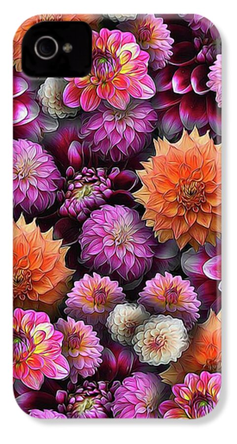 Pink and Orange Dahlias Collage - Phone Case