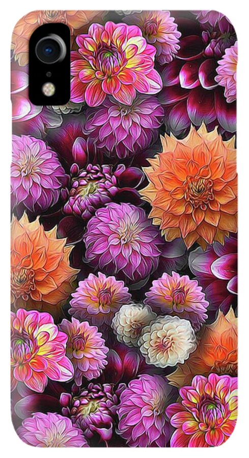 Pink and Orange Dahlias Collage - Phone Case