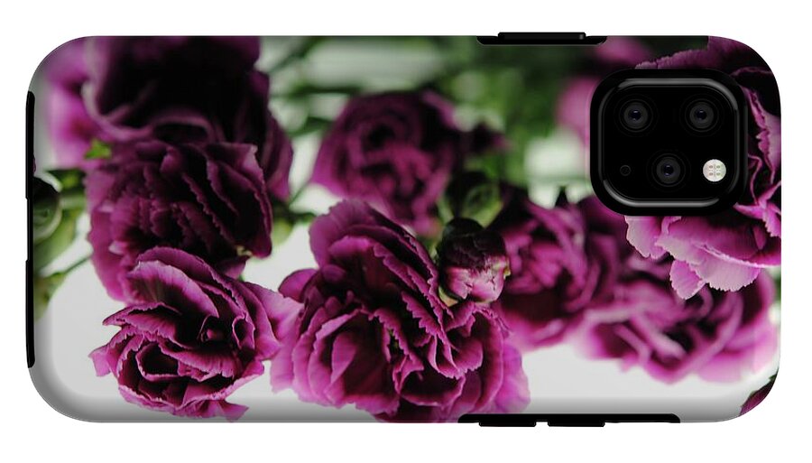 Pink and Purple Carnations On Lightbox - Phone Case